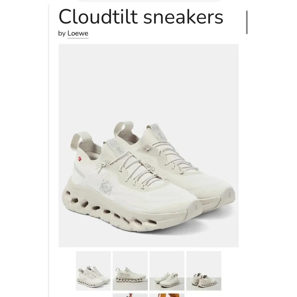 On Running x Loewe Cloudtilt Sneakers Womens 10 Off White Designer Running Shoes - Picture 4 of 13